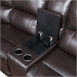 Steve Silver Alexandria 6pc Dual-Power Leather Reclining Sectional in Chocolate