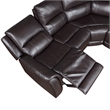 Steve Silver Alexandria 6pc Dual-Power Leather Reclining Sectional in Chocolate