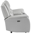 Steve Silver Alexandria Leather Power Reclining Love Seat in Gray