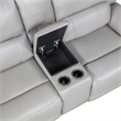 Steve Silver Alexandria Leather Power Reclining Love Seat in Gray