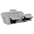 Steve Silver Alexandria Leather Power Reclining Sofa in Gray