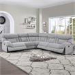 Steve Silver Park City 5PC Sectional Sofa Set in Gray