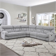 Steve Silver Park City 5PC Sectional Sofa Set in Gray