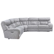 Steve Silver Park City 5PC Sectional Sofa Set in Gray