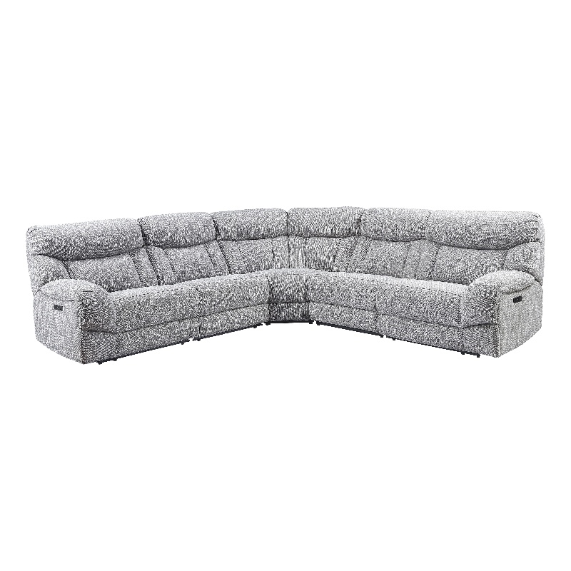 Steve Silver Park City 5PC Sectional Sofa Set in Gray