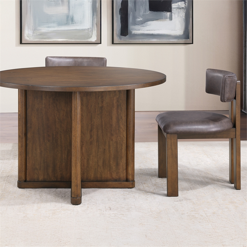 Steve Silver Cambridge 5-Piece Dining Table Set (T+4S) in Brown