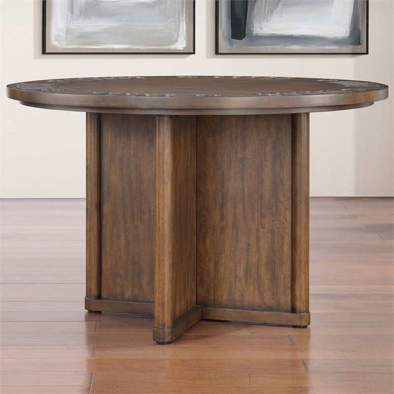 Steve Silver Cambridge 5-Piece Dining Table Set (T+4S) in Brown