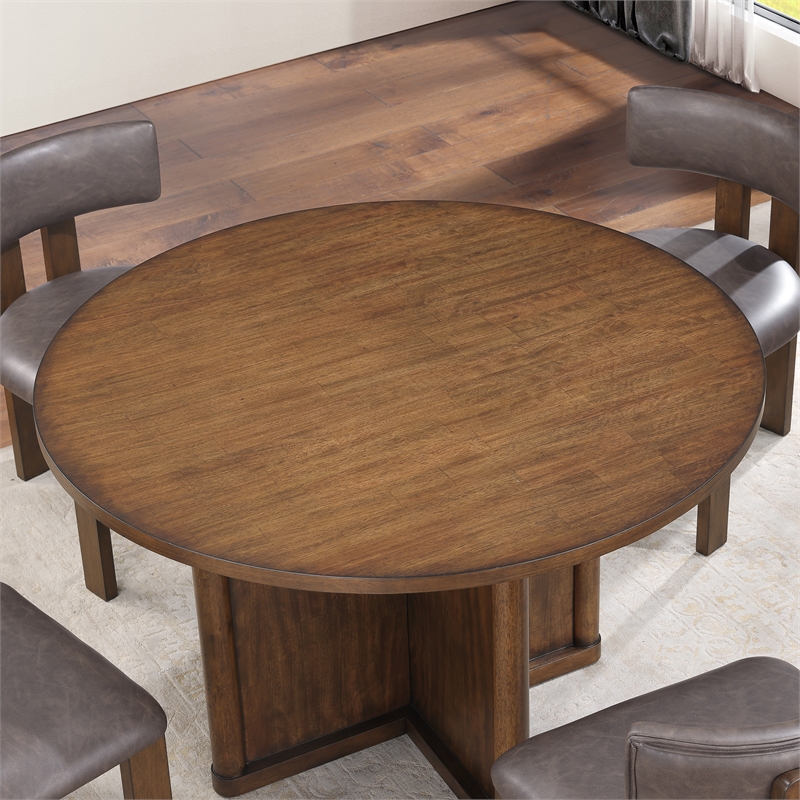 Steve Silver Cambridge 5-Piece Dining Table Set (T+4S) in Brown
