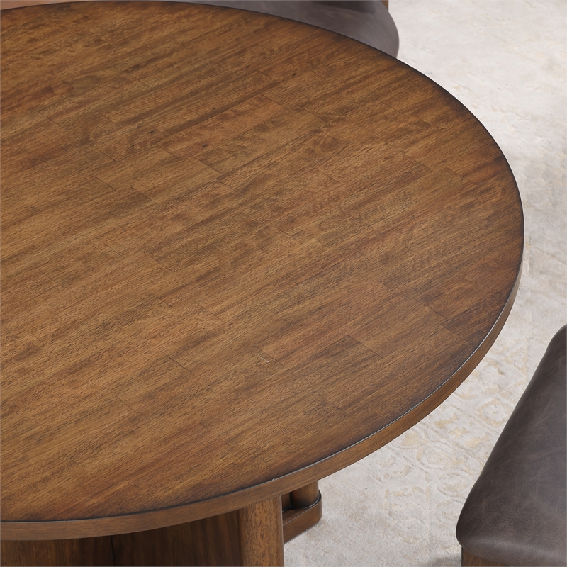 Steve Silver Cambridge 5-Piece Dining Table Set (T+4S) in Brown