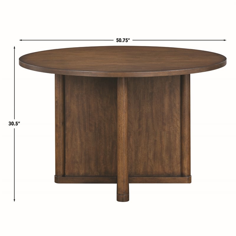 Steve Silver Cambridge 5-Piece Dining Table Set (T+4S) in Brown