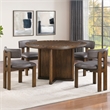 Steve Silver Cambridge 6PC Game Table Set in Brown