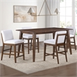 Steve Silver Canton 5PC Counter Dining Set w/Upholster Chair in Brown