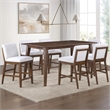 Steve Silver Canton 7PC Counter Dining Set w/Upholster Chair in Brown