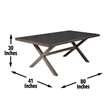 Steve Silver Marina 5pc Dining Set in Brown