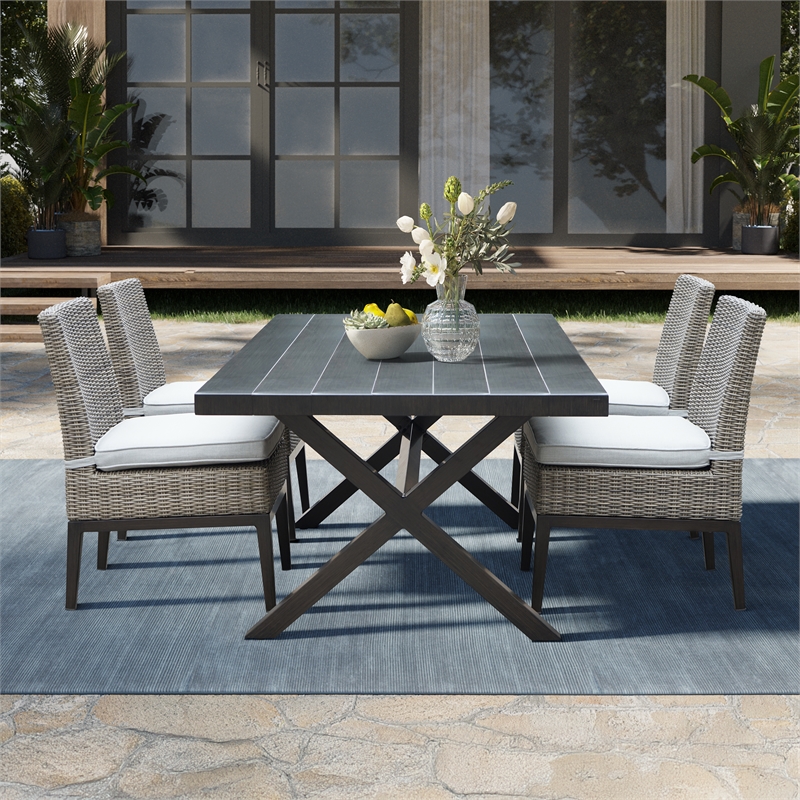 Steve Silver Marina 5pc Dining Set in Brown