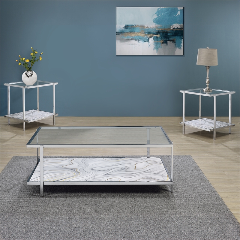 Steve Silver Mika 3-Piece Coffee & End Table Set