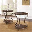 Steve Silver Miles Round Coffee & End Table 3pcs Set in Brown