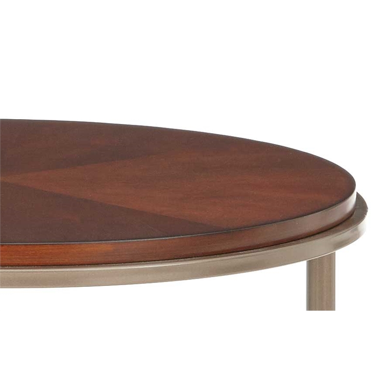 Steve Silver Miles Round Coffee & End Table 3pcs Set in Brown