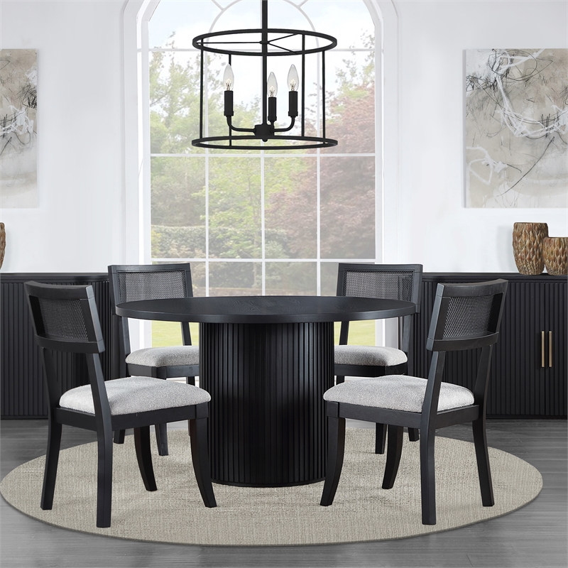 Steve Silver Colvin 7pc Dining Set in Black