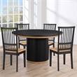 Steve Silver Magnolia 5PC Round Dining Set in Black