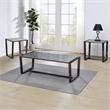 Steve Silver Mazie 3-Piece Coffee & End Table Set in Black