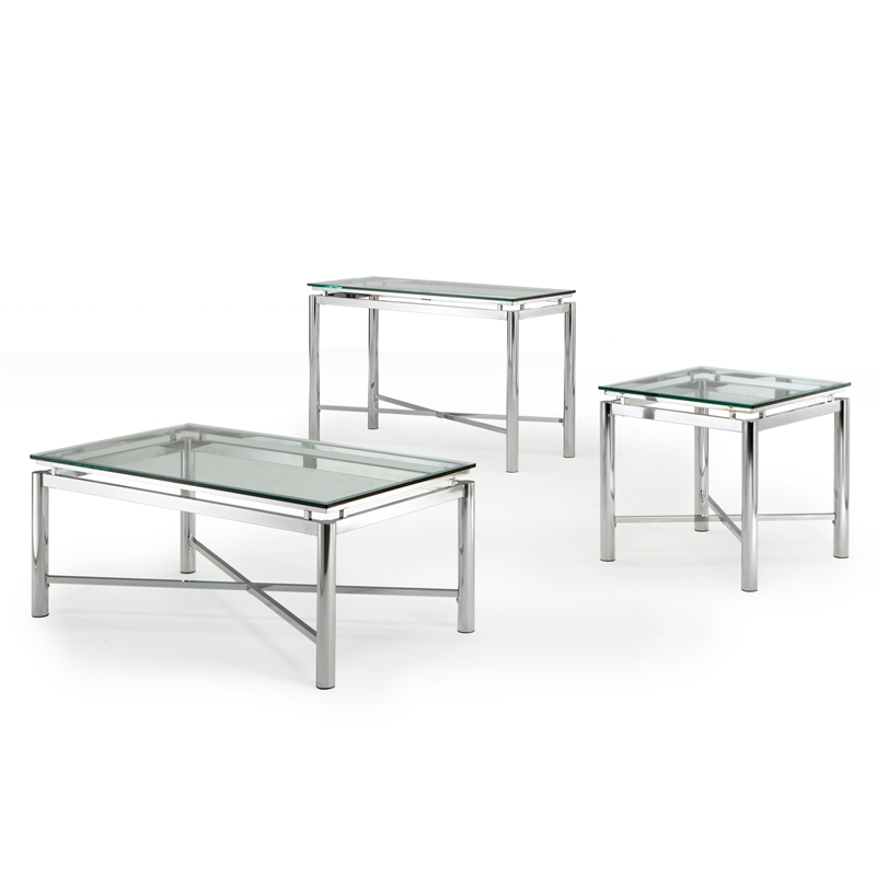Steve Silver Nova Occasional Coffee Table Set in Gray