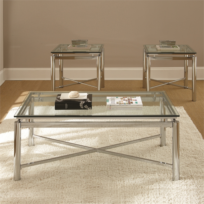 Steve Silver Nova Occasional Coffee Table Set in Gray