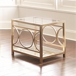 Steve Silver Olympia 3pc Coffee Table Set in Gold/Clear
