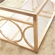 Steve Silver Olympia 3pc Coffee Table Set in Gold/Clear