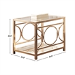 Steve Silver Olympia 3pc Coffee Table Set in Gold/Clear