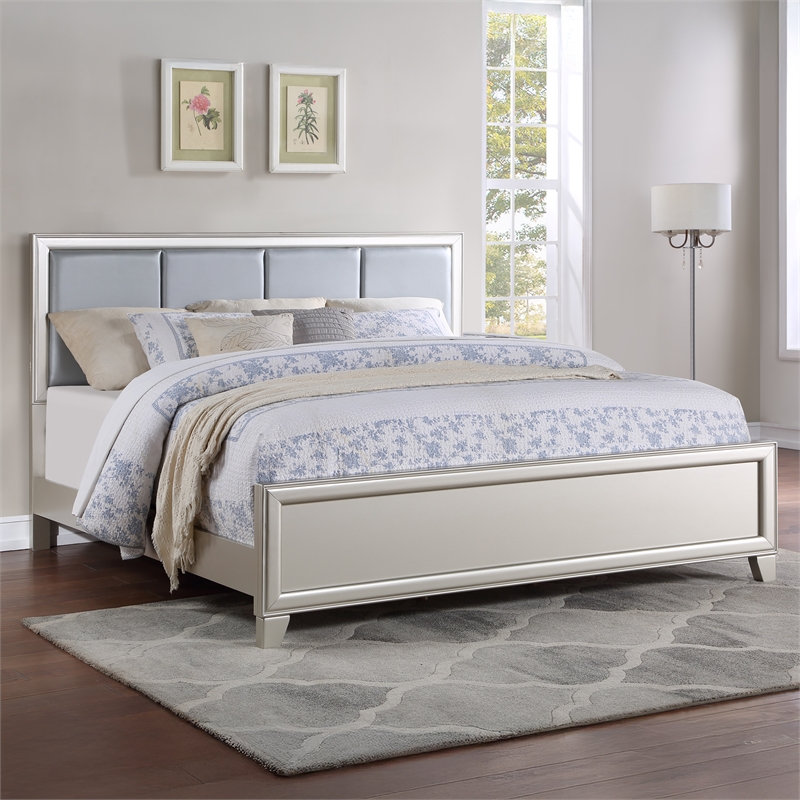 Steve Silver Omni 3 pc King Bedroom Set(2 NS+Bed) in Gray