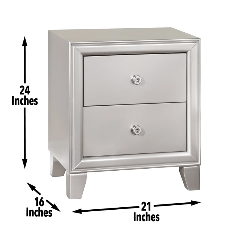Steve Silver Omni 3 pc Queen Bedroom Set(2 NS+Bed) in Gray