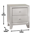 Steve Silver Omni 3 pc Queen Bedroom Set(2 NS+Bed) in Gray