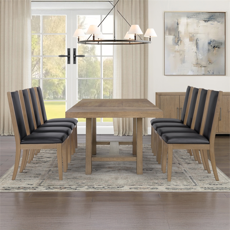 Steve Silver Orinda 7pc Dining Set in Brown