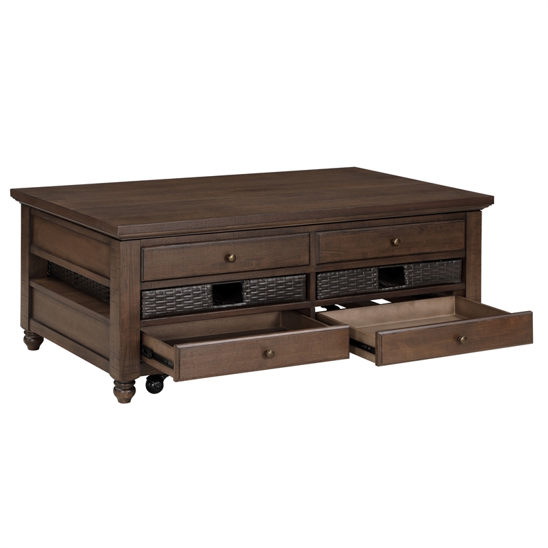 Steve Silver Oliver 3-Piece Coffee & End Table Set in Brown