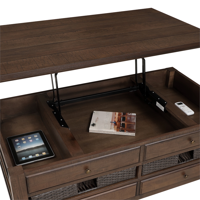 Steve Silver Oliver 3-Piece Coffee & End Table Set in Brown