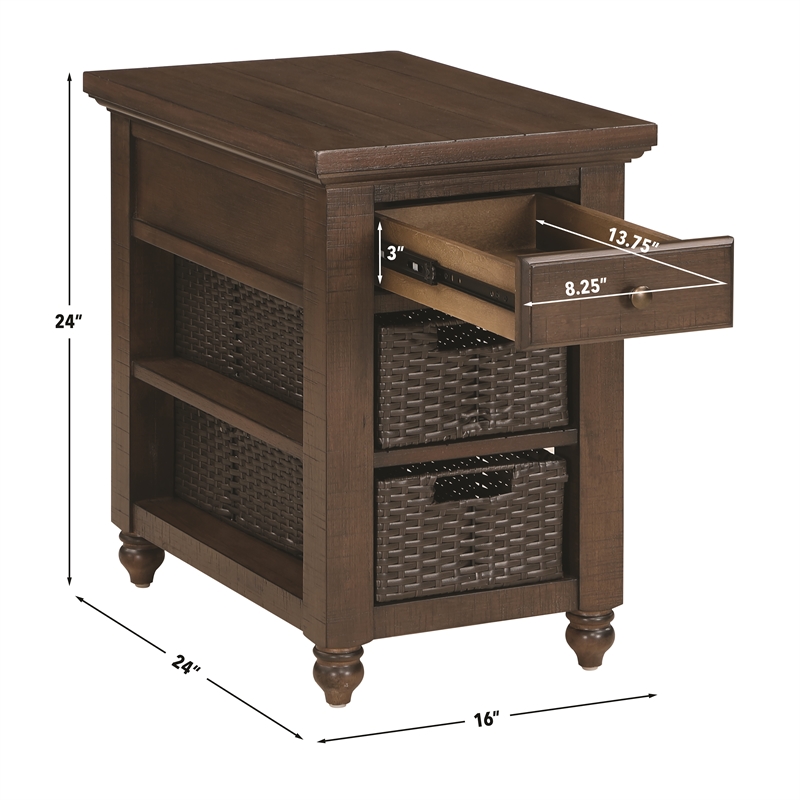 Steve Silver Oliver 3-Piece Lift-Top Coffee & End Table Set in Brown