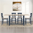 Steve Silver Darcy 7pc Counter Dining Set in Blue