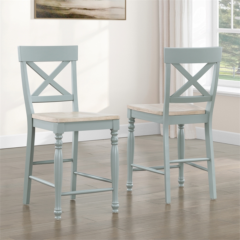 Steve Silver Darcy 5pc Counter Dining Set in Green