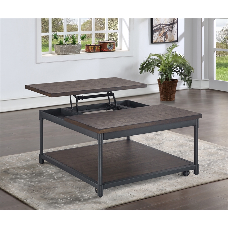 Steve Silver Prescott 3 Piece Coffee & End Table Set in Brown
