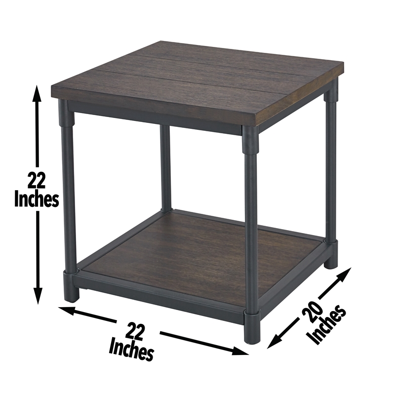 Steve Silver Prescott 3 Piece Coffee & End Table Set in Brown
