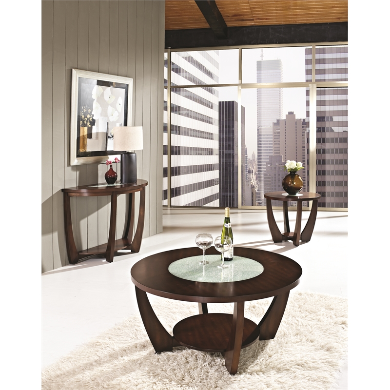 Steve Silver Rafael 3pc Coffe Table Set in Brown