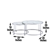 Steve Silver Rayne 3pc Coffee & End Table Set in White