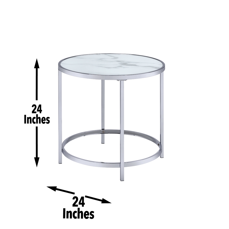 Steve Silver Rayne 3pc Coffee & End Table Set in White