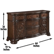 Steve Silver Royale King 5PC Bedroom Set (2 NS &Bed) in Brown