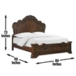 Steve Silver Royale King 5PC Bedroom Set (2 NS &Bed) in Brown