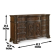 Steve Silver Royale King 6PC Bedroom Set in Brown
