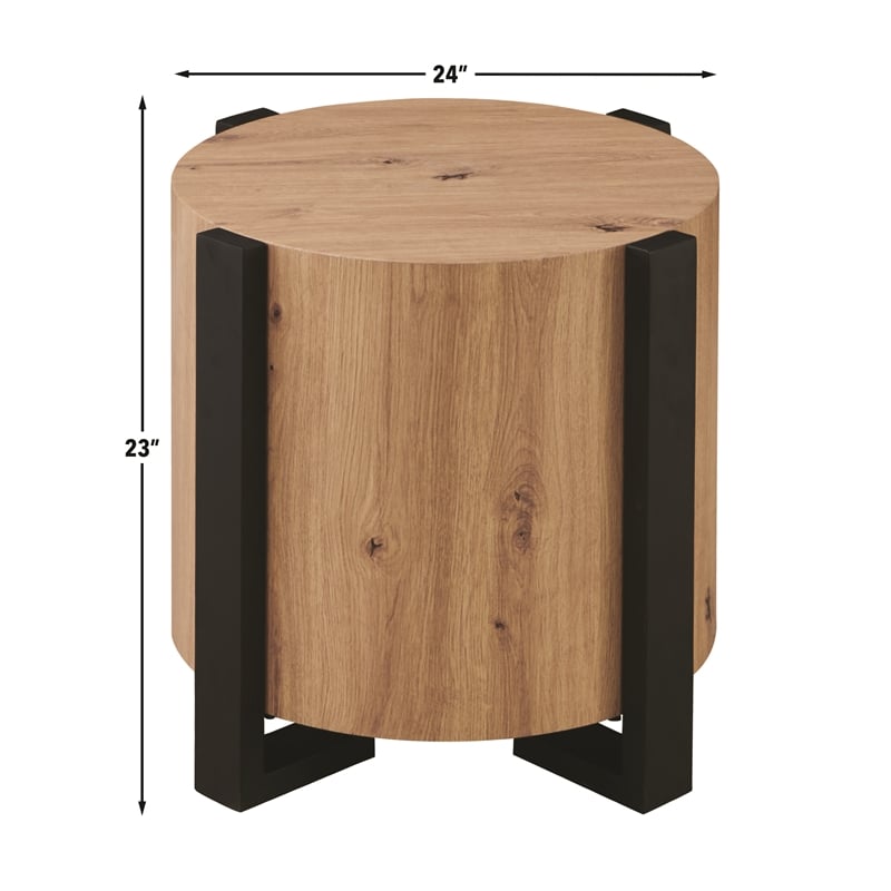 Steve Silver Darcie Faux Wood 3-Piece Coffee & End Table Set in Tan