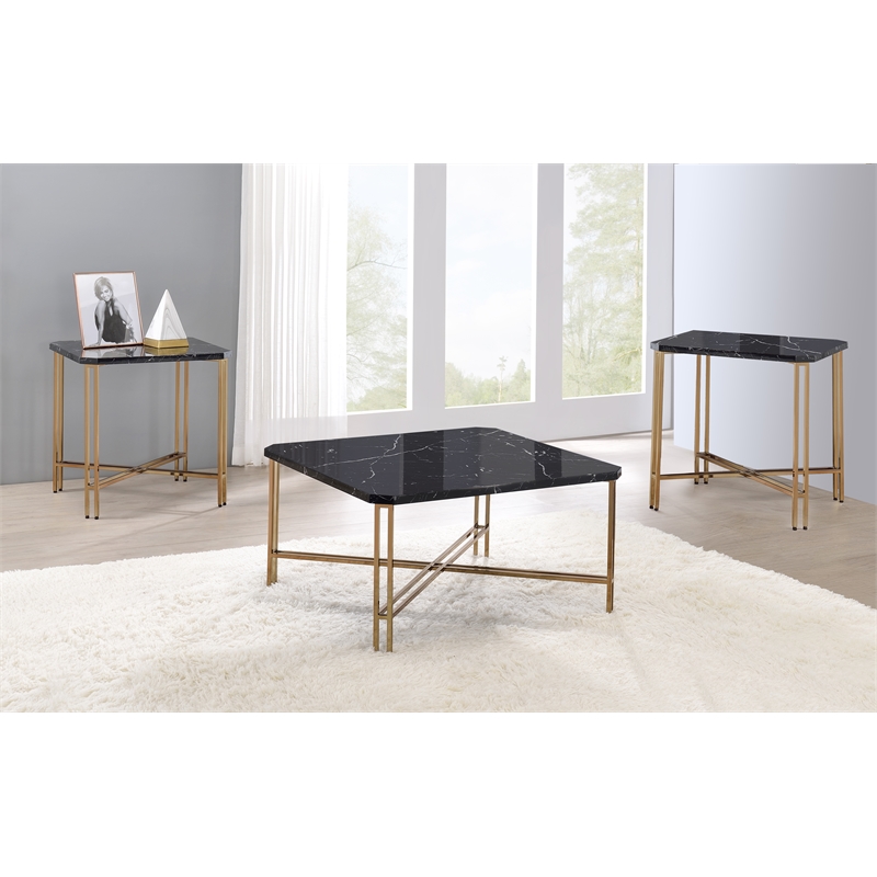 Steve Silver Daxton 3pc Coffee & End Table Set in Black