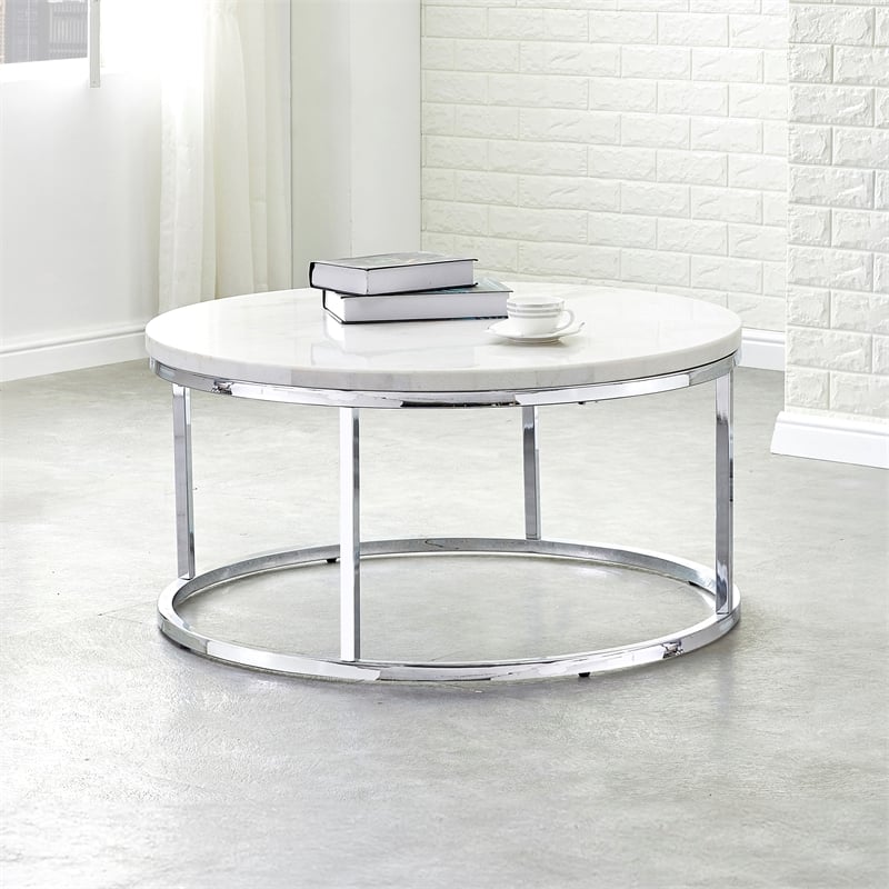 Steve Silver Echo 3pc Coffee & End Table Set in White